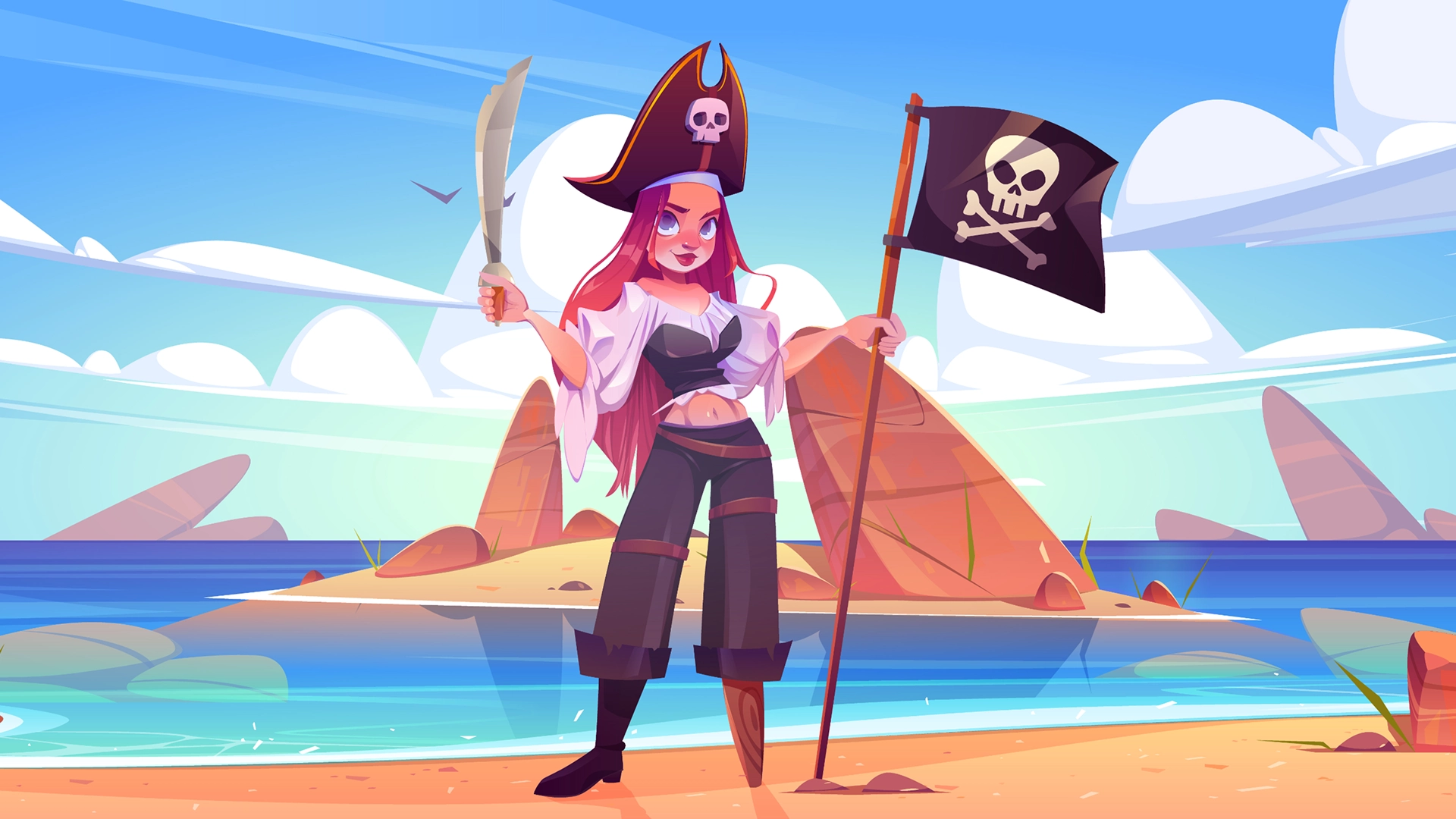 2D character pirate
