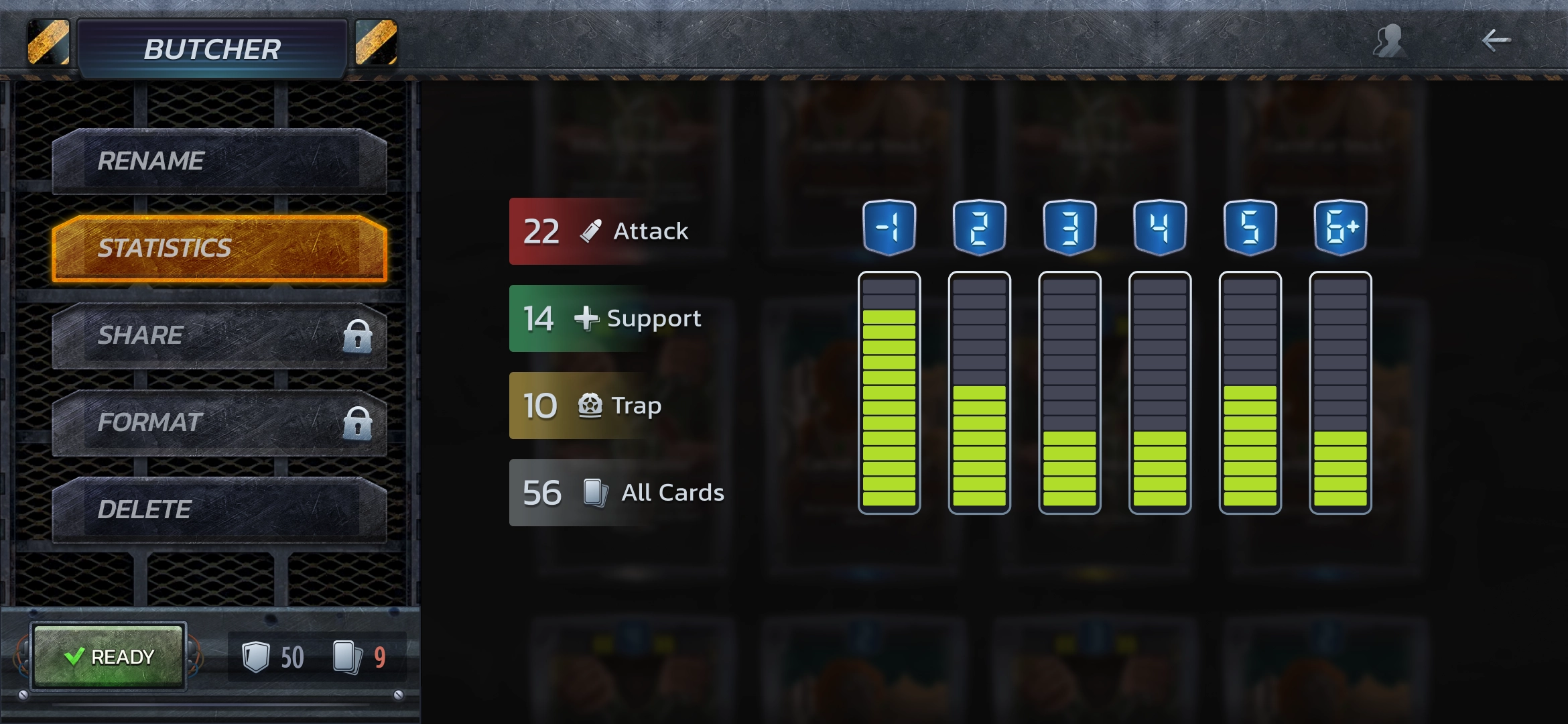 Deck Menu 2 Statistics