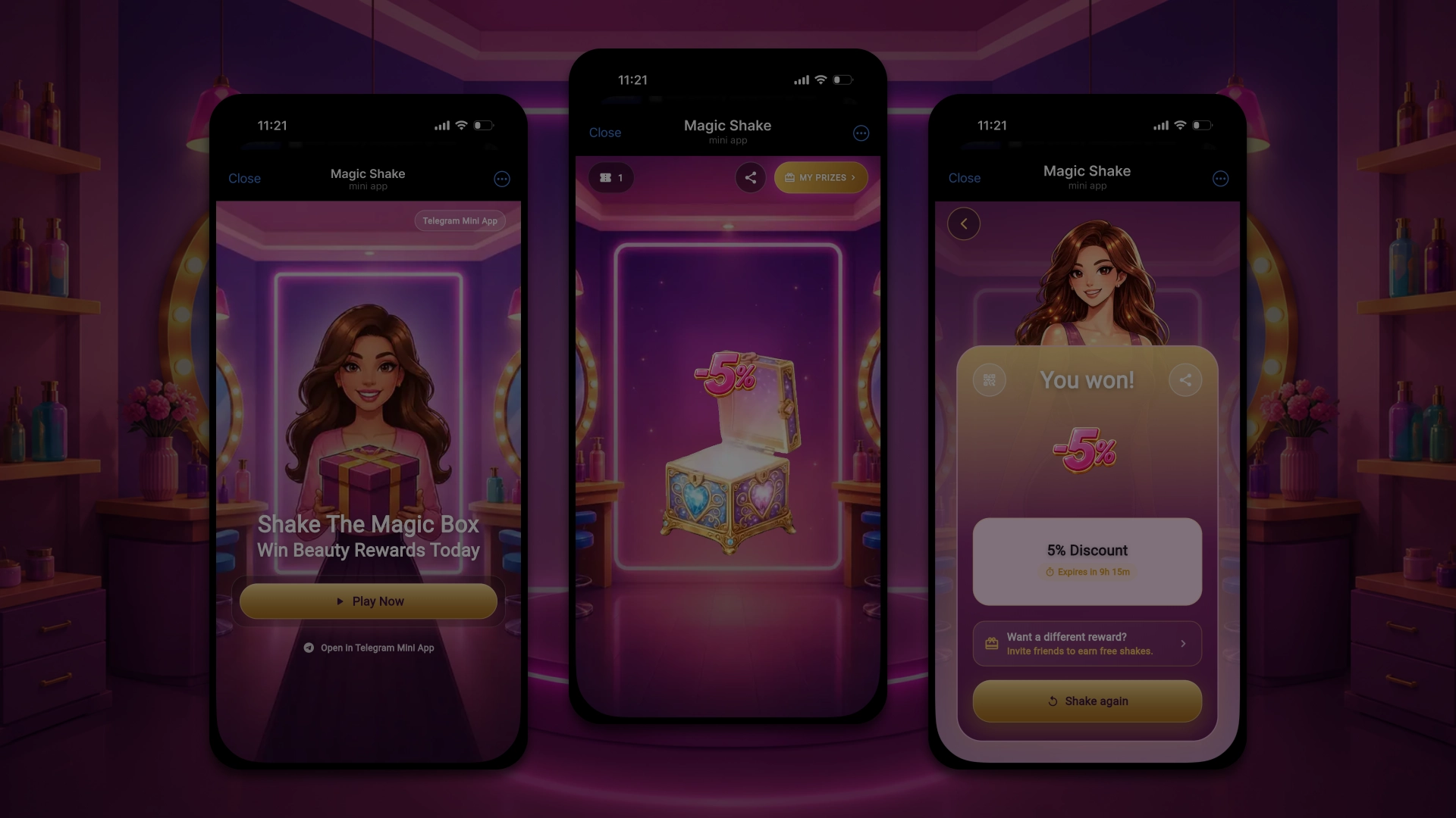 Magic shake telegram app 2