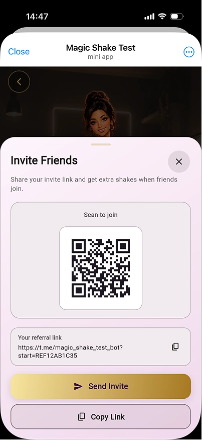 Magic shake telegram mini app 15