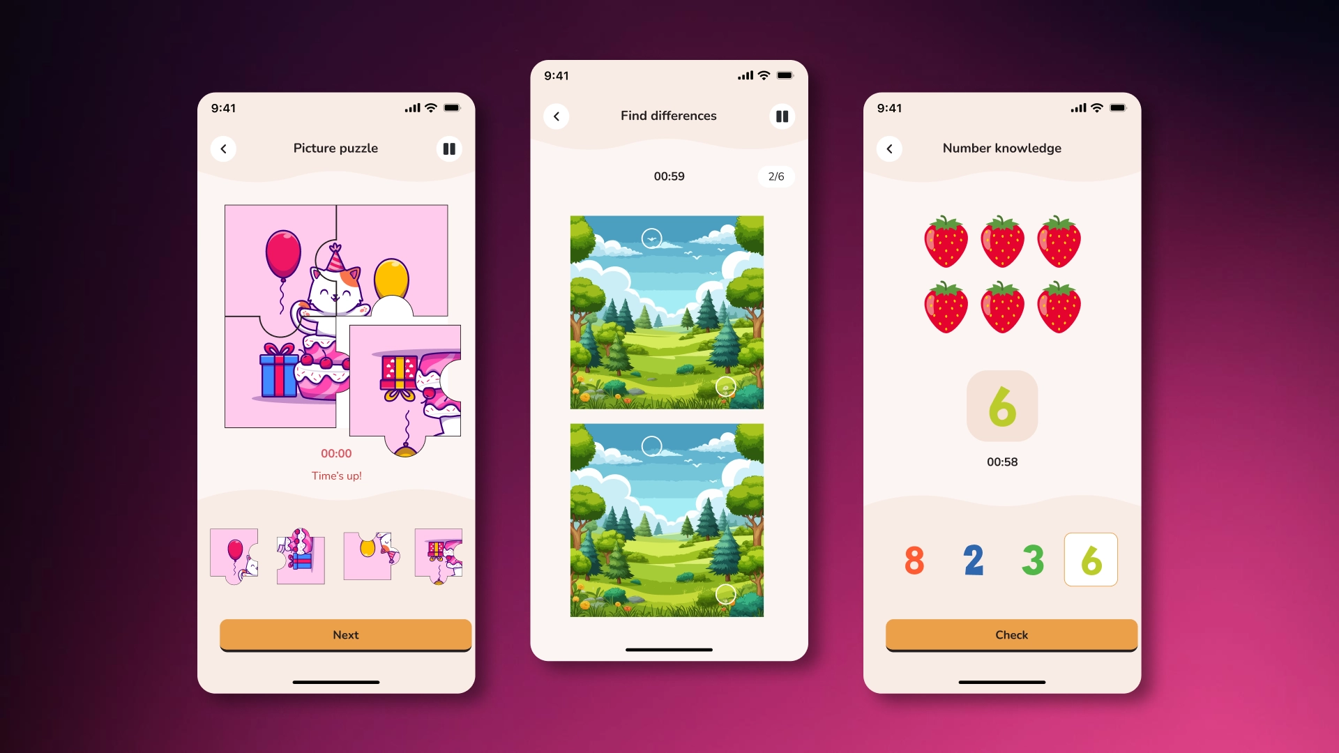 Mobile game for kids